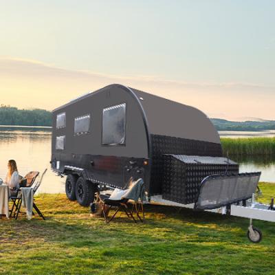 China Hot Sale Trailer 2022 Gray Color Travel Motorcycle Trailer Fiberglass Fiberglass Enclosed Caravan Rvs For Sale for sale