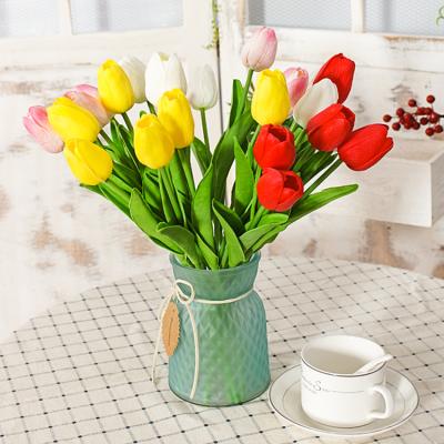 China Flower Supplies Choose High End PU Feel Tulip Artificial Flower Floral Decoration for sale