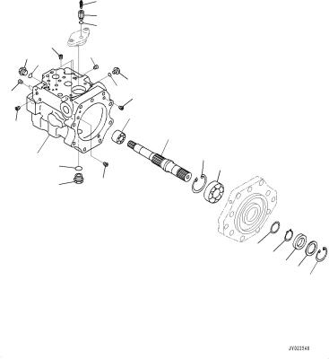 China 708-1W-00690 708-1W-01690 708-1W-04222 Für Komatsu D375A-6 Bulldozer hydraulische Lüfterpumpe Original zu verkaufen