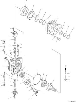 中国 706-7H-01101 706-7H-12310 706-7H-01100 コマツーブルドーザーのために D155AX-6 D155AX-7 水力モーター HST パンプ 販売のため