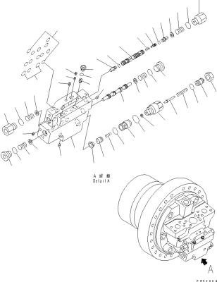 China 706-86-01550 706-86-43210 Für Komatsu D31EX-21 D37PX-21 D39EX-21 Bulldozer hydraulischer Reisemotor Original zu verkaufen