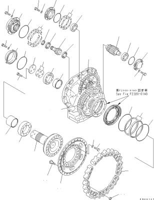 China 134-27-00122 134-27-00121 134-27-00120 For Komatsu Bulldozer D61EX-12 D61E-12 Excavator Final Drive for sale