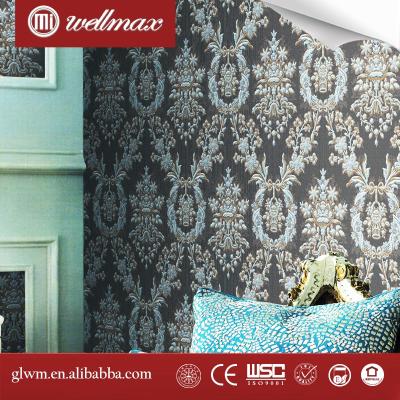 China Wellmax Breathing Peacock Pattern Gorgeous Background Wallpapers Luxury Nonwoven Wallcovering for sale