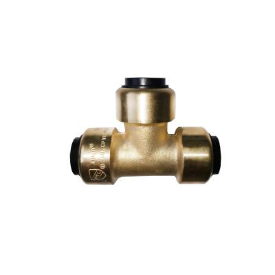 China Lead free brass push to connect SI fittings 16mmx16mmx16mm for sale