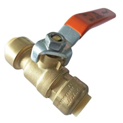 China Low lead/lead free brass push connect ball valve for sale