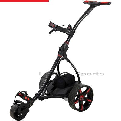 China Power Off- letting go 3 distance setting with 10-20-30m stop function electric golf trolley with 18-36 holes battery. Lightweight freewheels for sale