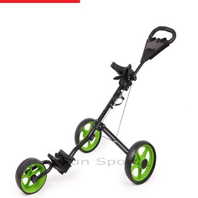 China Lightweight Foldable With Storage Bag Push Golf Trolley With Foot Brake MAINTENANCE FREE WHEELS WITH EVA COVER P7 for sale