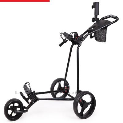 China Soft Handle Manual Golf Trolley, Light Weight, Foot Brake with Convenient Storage Boxes Including Umbrella Holder P6 for sale