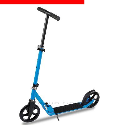 China Pro Kick Scooter Youth Urban Aluminum Folding Push Adjustable Handle, Full Deck Kick Scooter Aluminum Foot Rear Brakes for sale