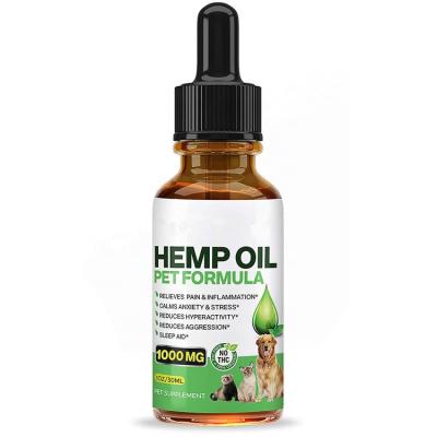 China Natural Healthcare Private Label Hemp Seed Oil For Pets Hemp Oil Drops With Omega Fatty Acids for sale