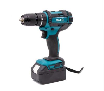 China ATO A80121204T Strong Hand Electric Drill 13mm 3.0Ah 4.0Ah 18V Cordless Power Drill Manufacturer A801-21-204T for sale