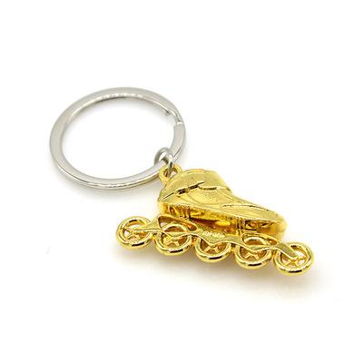 China Fashionable 3D No Min Key Chain Gold Plated Patina Key Chain à venda