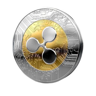 China China Cryptocurrency Commemorative Ripple Coin Round Shape for sale