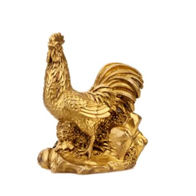 China China Chicken Paperweight Golden Rooster Shaped Metal Paper Weight for sale