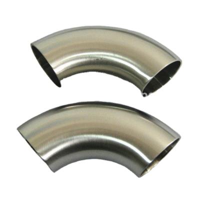 China 3 Inch Stainless Steel Sanitary Type Long 90 Degree Welded Elbow Mirror Polished Stainless Steel Joints Square Elbow 2x1 for sale