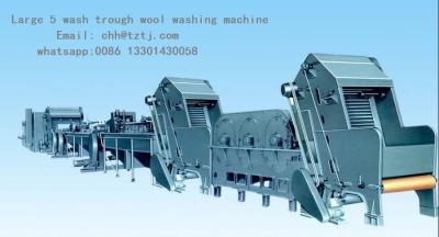 China wool washing machine， Large 5 wash trough wool washing machine，Assembly line wool washing machine for sale