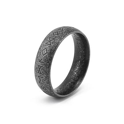 China Norse Jewelry Viking Jewelry For Wholesale Stainless Steel Male Ring Viking Jewelry Runic Alphabet Ring for sale