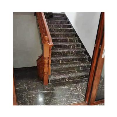 China Good Quality Modern Chinese Kick Staircase Gray Marble Steps And Risers Price for sale