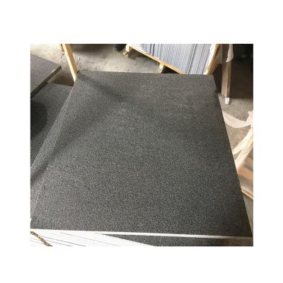 China China Hebei 60x60 Industrial Black Granite Flamed Floor Tiles for sale