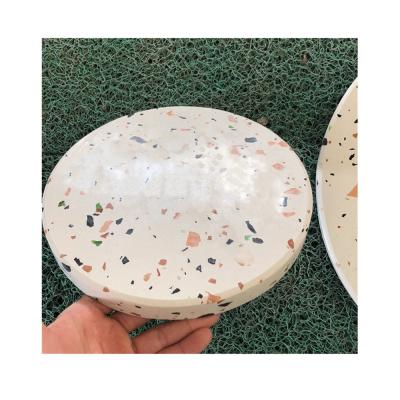 China Modern Popular White Terrazzo Coasters Price for sale