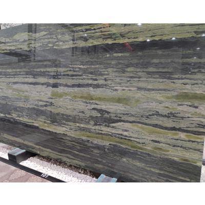 China Modern Luxury Raw Bamboo Green Quartzite Slab For Kitchen Countertops for sale