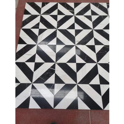 China Modern Natural Hallway Marble Flooring Customized Design for sale