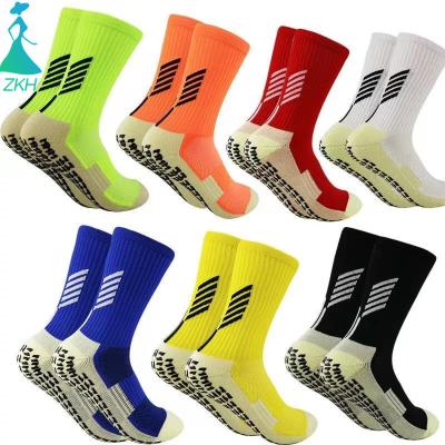 China Wholesale Custom QUICK DRY Men's Logo And Durable Anti Slip Socks OEM Socks Soccer Football For Man Custom Grip Socks for sale