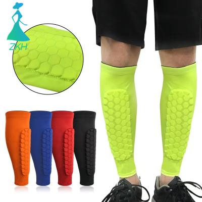 China Adjustable Elasticity Breathable Sports Calf Protector Sleeve Soccer Shin Guard Shin Pads For Football, Football for sale