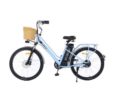 China Carbon Fiber 26 Inch Cheap Brushless Motor Electric Ride On Bike For Sale, 250W 350W Motorized Bicycle Moped Germany For Adult for sale