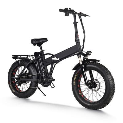 China Hot Selling 20Inch Amazon Aluminum Alloy Fat Electric Tire Folding Foldable E Bike Bicycle 48V 750W/1000Watt Mountain Ebike for sale