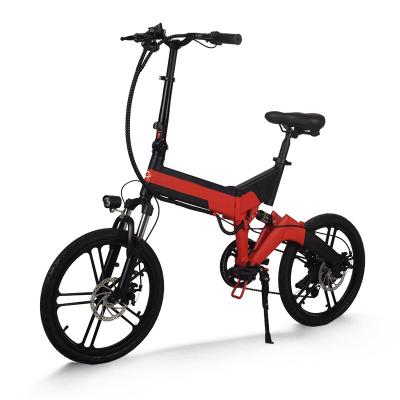 China Folding 20Inch Folding Electric Bike Customizable Full Suspension Electric Bike Foldable Commute Ebike for sale