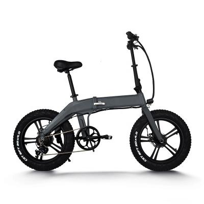 China Factory 20inch 350W 500W High Grade Alloy Fat Tire Folding City E Bike Mountain Aluminum Electric Bicycle For All Terrian Road for sale