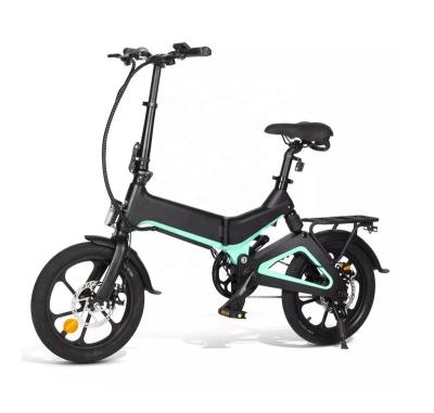 China Folding 250W Exquisite Magnesium Alloy Portable Foldable 16inch Mini Bike Folding City E Bike Electric Bike Commute Bike for sale