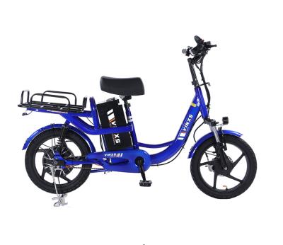 China Carbon Steel 2022 New Updated Electric Bikes Ebike LED Display Cargo Delivery E Bike For Food/Long Range Delivery With Basket for sale