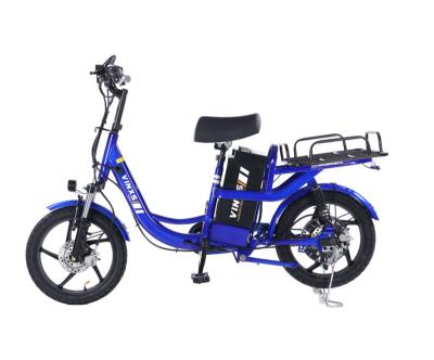 China High Quality Carbon Steel Wholesale 18Inch Electric Cargo Bike For Food Delivery 500W Long Range Electric Cargo Bike for sale