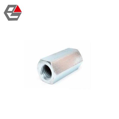 China DIN6334 General Industry Carbon Steel Blue White Galvanized Hex Coupling Nut for sale