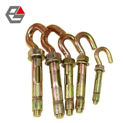 China Yellow Steel Carbon Steel Zinc Eye Hook Bolt Sleeve Anchors Expansion Wall Anchors for sale