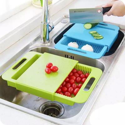 China 3 Viable in 1 Detachable Kitchen Sink Chopper Chopper with Drain Basket for sale