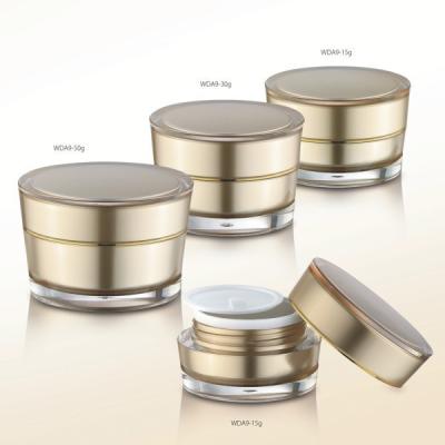 China Acrylic Empty Cosmetic Jars In 67/76mm Diameter For Cosmetics Cream for sale