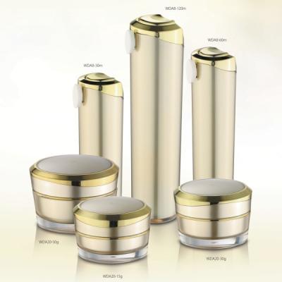 China Golden Square Acrylic Cream Jar Cosmetic Packaging Jars WDA1-50g-a 72.5*62mm for sale