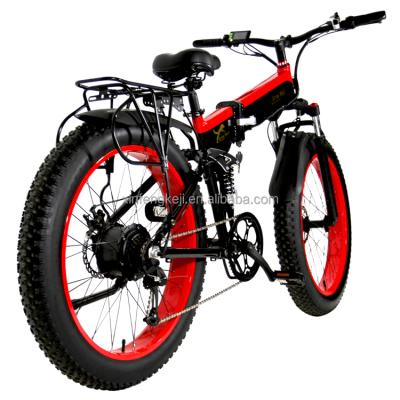 China Aluminum alloy 26 inch mountain electric bicycle fat tire 500W/1000W electric bike and 48V lithium battery removable ebike for sale