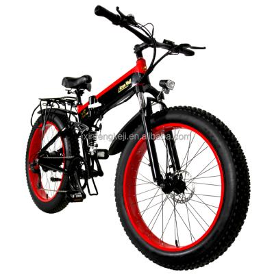 China eBike 500W/1000W electric foldable aluminum alloy bicycle lithium battery mountain bike hidden bicycle for sale