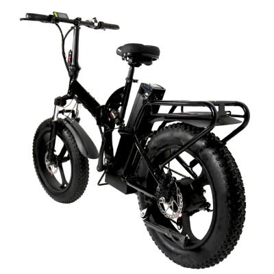 China Aluminum alloy high speed 500W electric bicycles for mountain adult foldable ebike with 20 inch fat tire removable 48v battery for sale