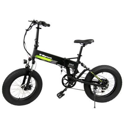 China Cheap 20 aluminum alloy aluminum alloy mountain folding bicycle electric bike rich tire electric mini fat bike for sale