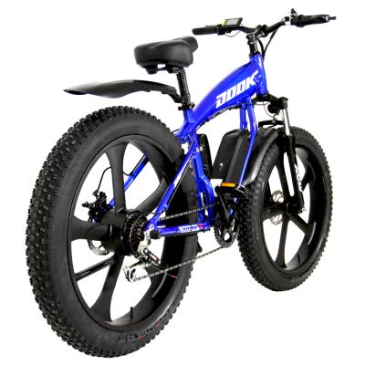 China Aluminum Alloy 26*4.0 Inch Tire Electric Fat Bike Snow Bike 21speed Cruiser Bike 48V Aluminum Battery Fatbike for sale