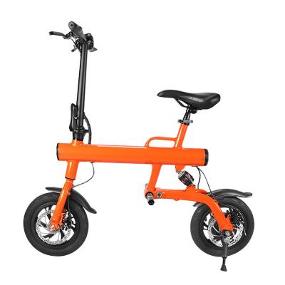 China Wholesale 12 Inch High Carbon Steel Mini Electric Bike City Bike With 350W Lithium Battery Electric Bicycle for sale