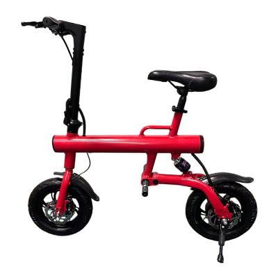 China New Product 2021 High Carbon Steel Material 12 Inch Mini Electric Bike City Bike 350W Folding Electric Bicycle Ebike for sale