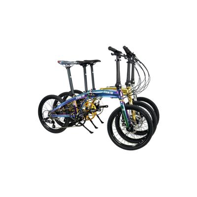 China 20 Inch Spoked Wheel Folding Bike Ultralight Touring Bicycle Aluminum Alloy Hard Frame Bike for sale