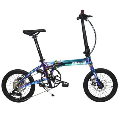 China 16 Inch Mini Street City Bike Aluminum Alloy Frame Road Bike Foldable Bicycle For Men And Women XTREME FUN for sale