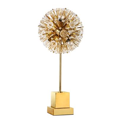 China Modern Art Supplies Dandelion Metal Lamp Base Bedside Lamps In Bedroom for sale